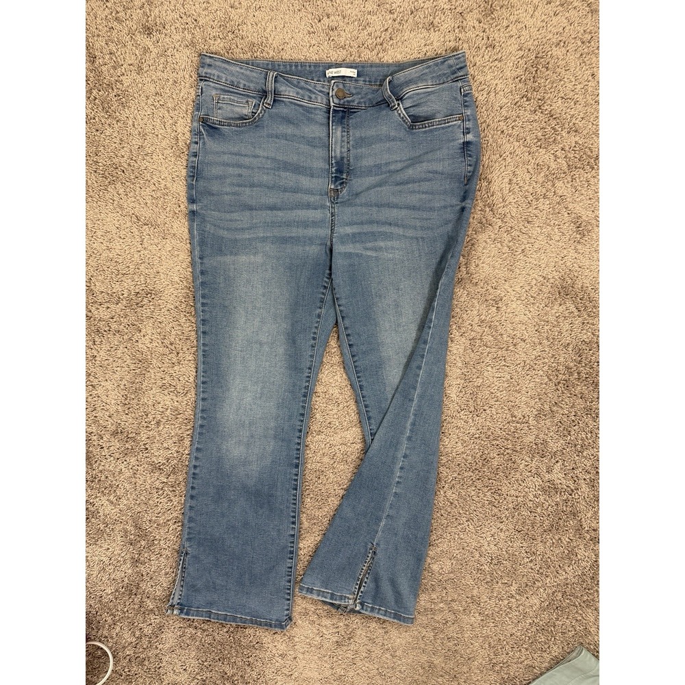Women's Nine West Bootcut Jeans Ankle Slit Size 12